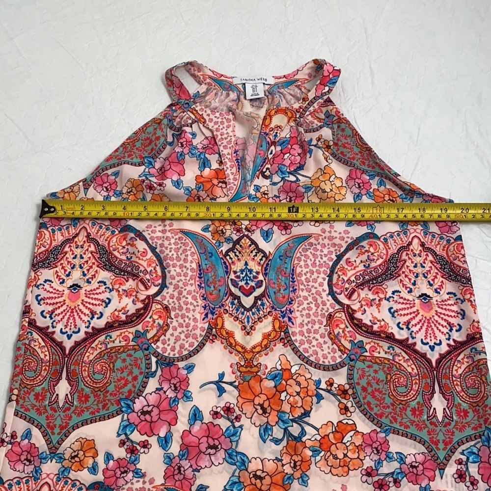 Tabitha Webb multicolor sleeveless v-neck blouse - Picture 8 of 8